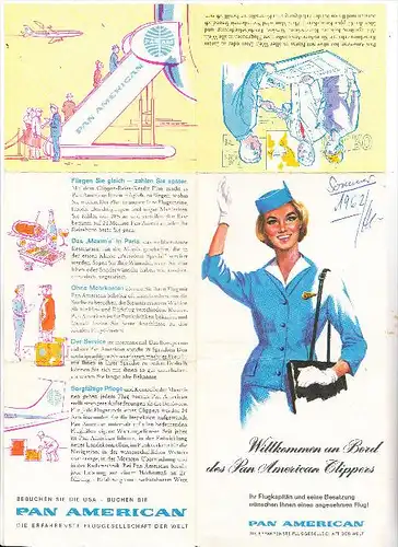 PAN AMERICAN - Jet Clipper Falt - Werbung, 1962
