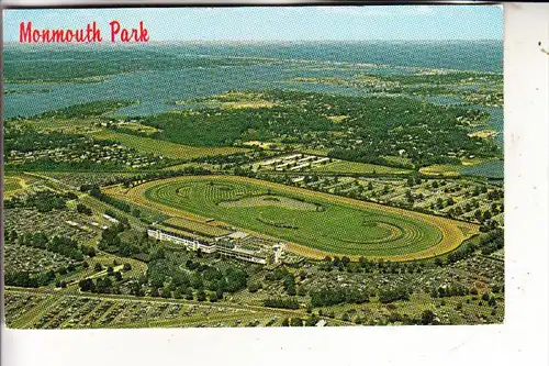 SPORT - PFERDE - Pferderennbahn Monmouth Park, Oceanport N.J. air shot, Turf