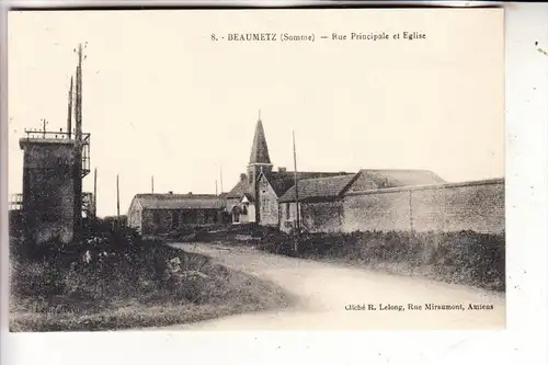 F 80370 BEAUMETZ, Rue Principale et Eglise