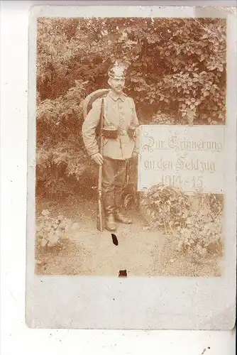 MILITÄR - 1.Weltkrieg, Uniform deutscher Soldat, Pickelhaube, Photo-AK