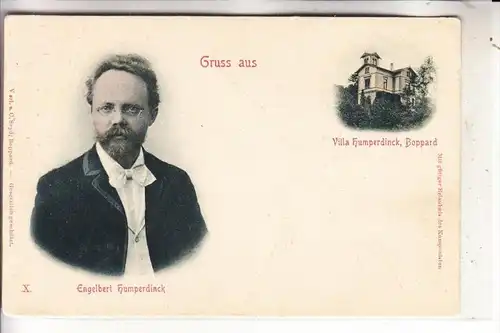 5407 BOPPARD, Villa Humperdinck, Komponist Engelbert Humperdinck, 1854 Siegburg, Oper Hänsel & Gretel