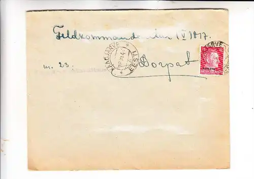 EESTI / ESTLAND - KAAGJÄRVE / KAWERSHOF, Brief an die Feldkommandantur (V) 817, 1942