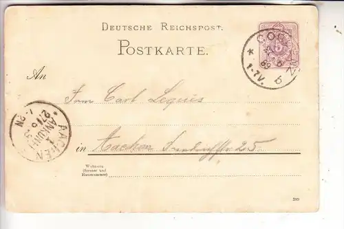 5400 KOBLENZ - STOLZENFELS, Panorama 1889, Privat-GA