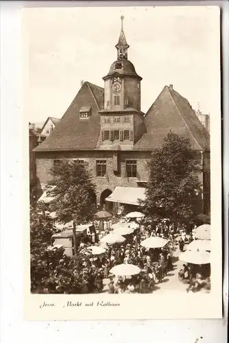0-6900 JENA, Markt mit Rathaus, 1956