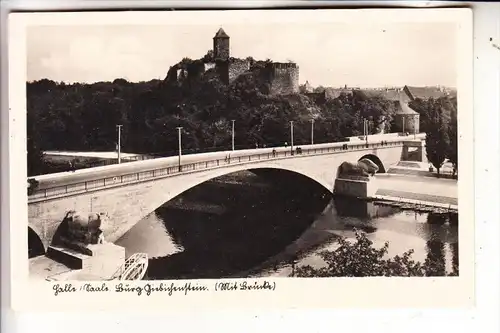 0-4000 HALLE Saale, Brücke & Burg Giebichenstein, Feldpost Flugmeldelehrgang, 1940