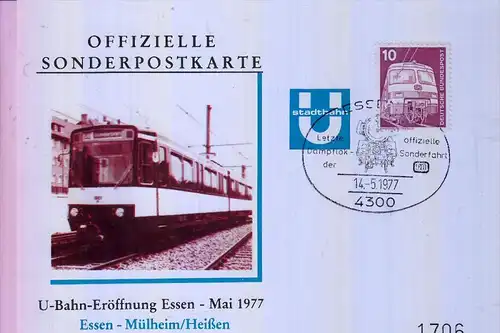 4300 ESSEN, U-Bahn Eröffnung Essen - Mülheim - Heißen, 1977