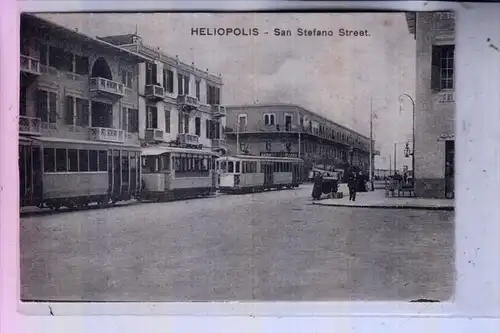 ÄGYPTEN / EGYPT - HELIOPOLIS, San Stefano Street, Tram / Strassenbahn