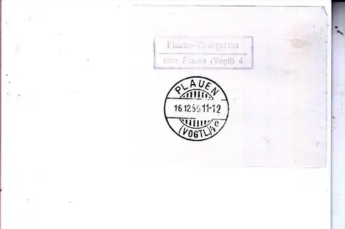0-9900 PLAUEN, Postgeschichte, Landpoststempel "Plauen-Thiergarten", Briefausschnitt, 1959
