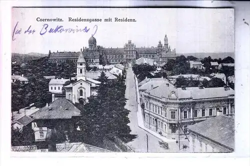 UKRAINE - CZERNOWITZ, Residenzgasse mit Residenz, Verlag: Tannebaum