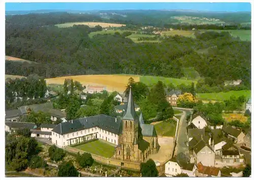 5202 HENNEF - BÖDINGEN, Pfarrkirche & Umgebung, Luftaufnahme