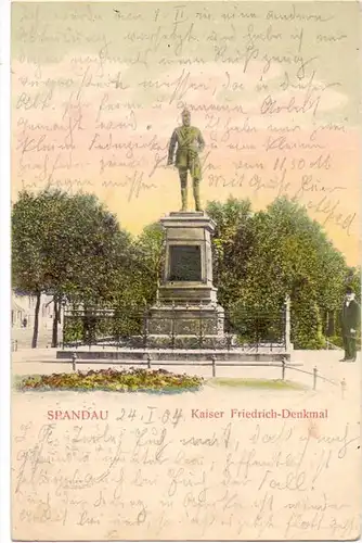 1000 BERLIN - SPANDAU, Kaiser-Friedrich Denkmal, 1904