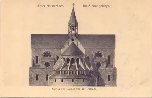 5330 KÖNIGSWINTER - HEISTERBACH, Abtei, Aufriss des Chores von der Ostseite