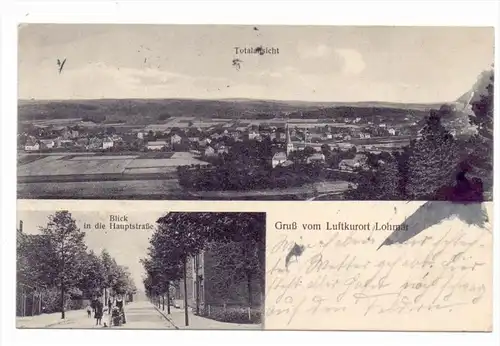 5204 LOHMAR, Hauptstrasse, Panorama, kl. Tintenfleck, Bahnpost Siegburg