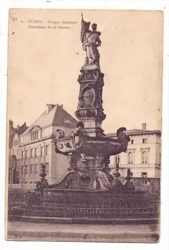 5160 DÜREN, Krieger Denkmal, 1927