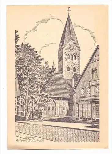 4355 WALTROP, Partie a.d. Hochstrasse, Buchdruckerei Funcke, Künstler-Karte