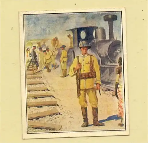 MILITÄR - Eisenbahn - Truppen in Deutsch - Südwest - Afrika, Sammelbild