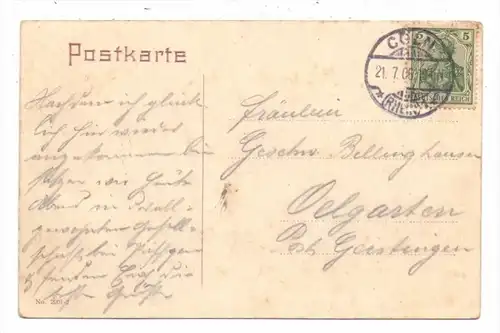 5202 HENNEF - OELGARTEN, GASTHAUS Oelgarten, J. Bellinghausen, 1906