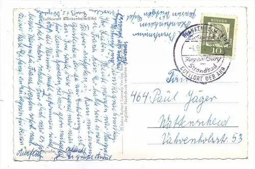 5378 BLANKENHEIM, Teilansicht, 1962, aptierter Stempel