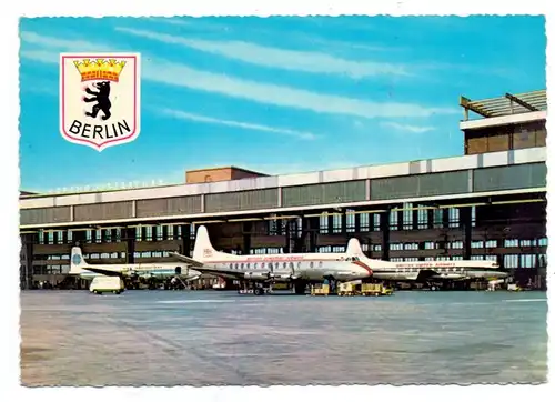 1000 BERLIN - TEMPELHOF, Flughafen / Airport - PAN AM, BEA, British United, 1965