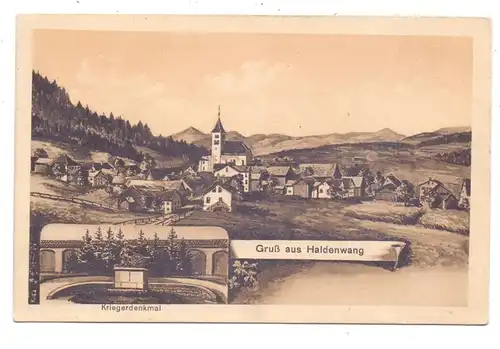 8961 HALDENWANG, Panorama, Kriegerdenkmal, Verlag: Pernat