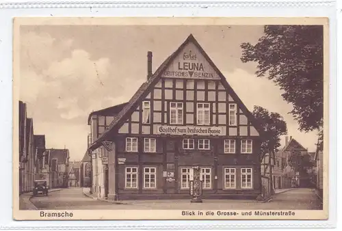 4550 BRAMSCHE, Gasthof zum Deutschen Hause, LEUNA - TANKSTELLE / Station