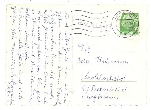 5169 HEIMBACH - BLENS, POSTGESCHICHTE, Landpoststempel "22c Blens über Düren", 1957