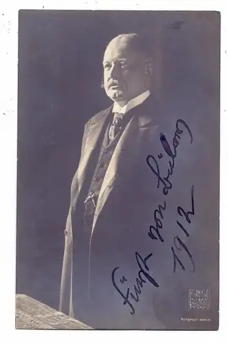AUTOGRAPH - Reichskanzler Bernhard Fürst von Bülow, 1912