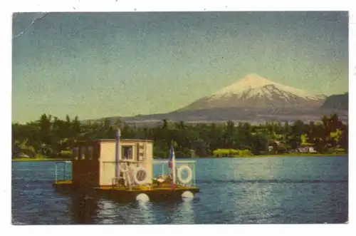 CHILE - Lago Villarica / Volcan / Vulcan, 1957