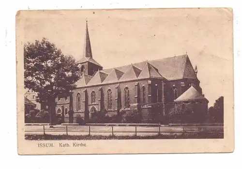 4174 ISSUM, Kath. Kirche, belg. Militärpost, 1919