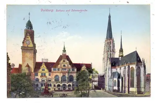 4100 DUISBURG, Rathaus und Salvatorkirche, 1915