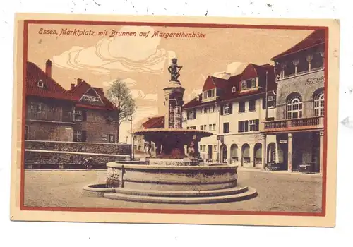 4300 ESSEN - MARGARETHENHÖHE, Marktplatz mit Brunnen