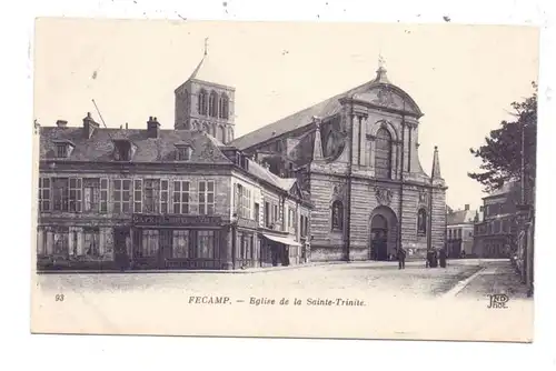 F 76400 FECAMP, Cafe de l'Hotel de Ville,  Eglise de la Sainte -Trinite