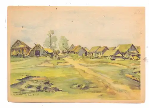 RU 141100 SCHTSCHOLKOWO / SCHILKOWO, 2. Weltkrieg, Künstler-Karte Kriegsberichter Hensel