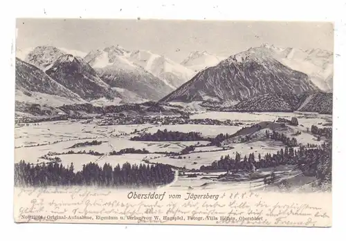 8980 OBERSTDORF, Ansicht vom Jägersberg, 1904