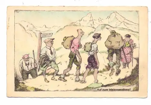 8243 RAMSAU, Auf zum Watzmannhaus, Bergwandern, Humor