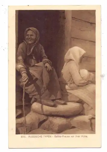 RUSSLAND / ROSSIJA - Bettler-Frauen, ethnic  / Völkerkunde, deutsche Felspost, 1916