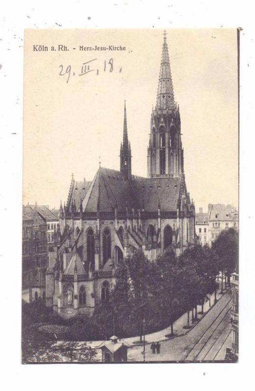 5000 KÖLN, Kirchen, Herz-Jesu-Kirche, Zülpicher Platz, 1918 Nr ...