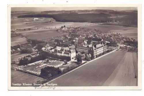 7968 SAULGAU, Institut Kloster Siessen, Luftaufnahme, 1930