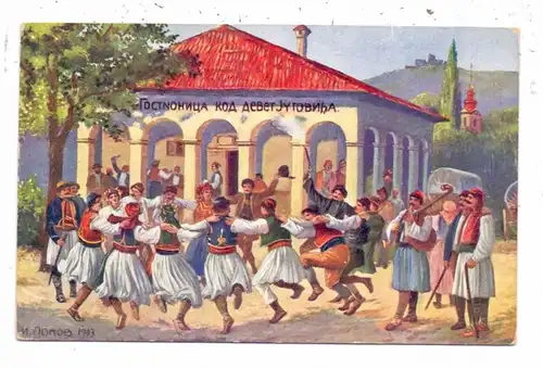 SRBIJA - Serbischer Nationaltanz, Trachten, 1919