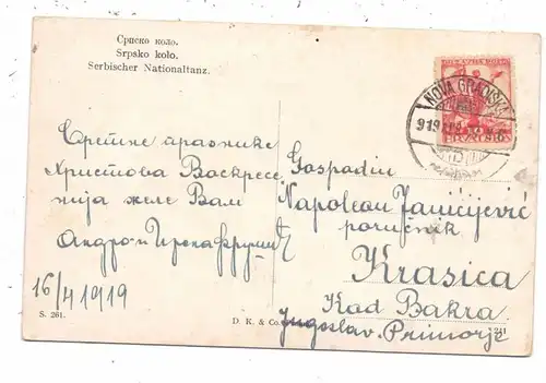 SRBIJA - Serbischer Nationaltanz, Trachten, 1919