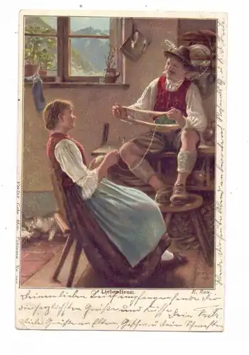 TRACHTEN - Alpenländische Trachten, "Liebesdienst", 1900