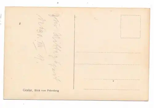 3380 GOSLAR, Blick vom Petersberg, Künstler-Karte Prof. Alb. Hertel, 1919