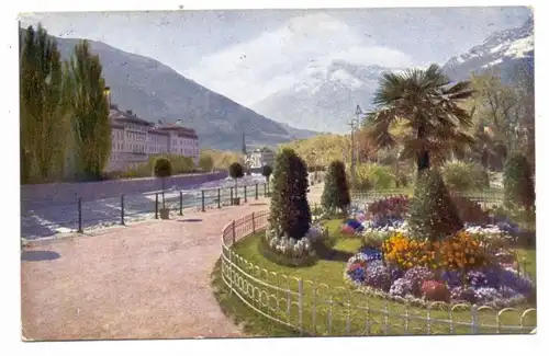 I 39012 MERAN, Gisela-Promenade, Grand-Hotel Meraner Hof, Lumiere-Photographie, 1917