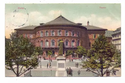 6500 MAINZ, Theater, 1914, "durch Eilboten Express" befördert