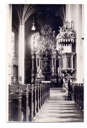 0-9412 SCHNEEBERG, Kirche, Innenansicht, Photo-AK, 1939