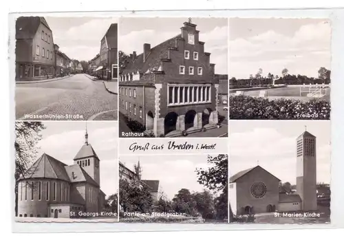4426 VREDEN, Wassermühlen-Strasse, Freibad, Rathaus, Kirchen, Stadtgraben
