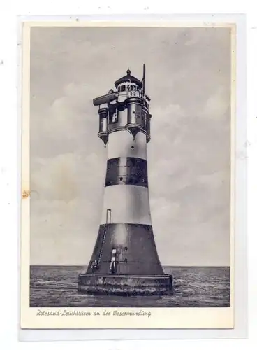 LEUCHTTÜRME - lighthouse - vuurtoren - Le Phare - Fyr - Faro, ROTER SAND, Wesermündung, 195...