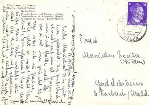 5901 WILNSDORF - NIEDERDIELFEN, Panorama, 1943
