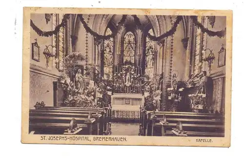 2850 BREMERHAVEN, St. Josephs-Hospital, Kapelle, 1924, leicht fleckig