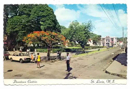 ST. LUCIA - CASTRIES, Downtown, Police man